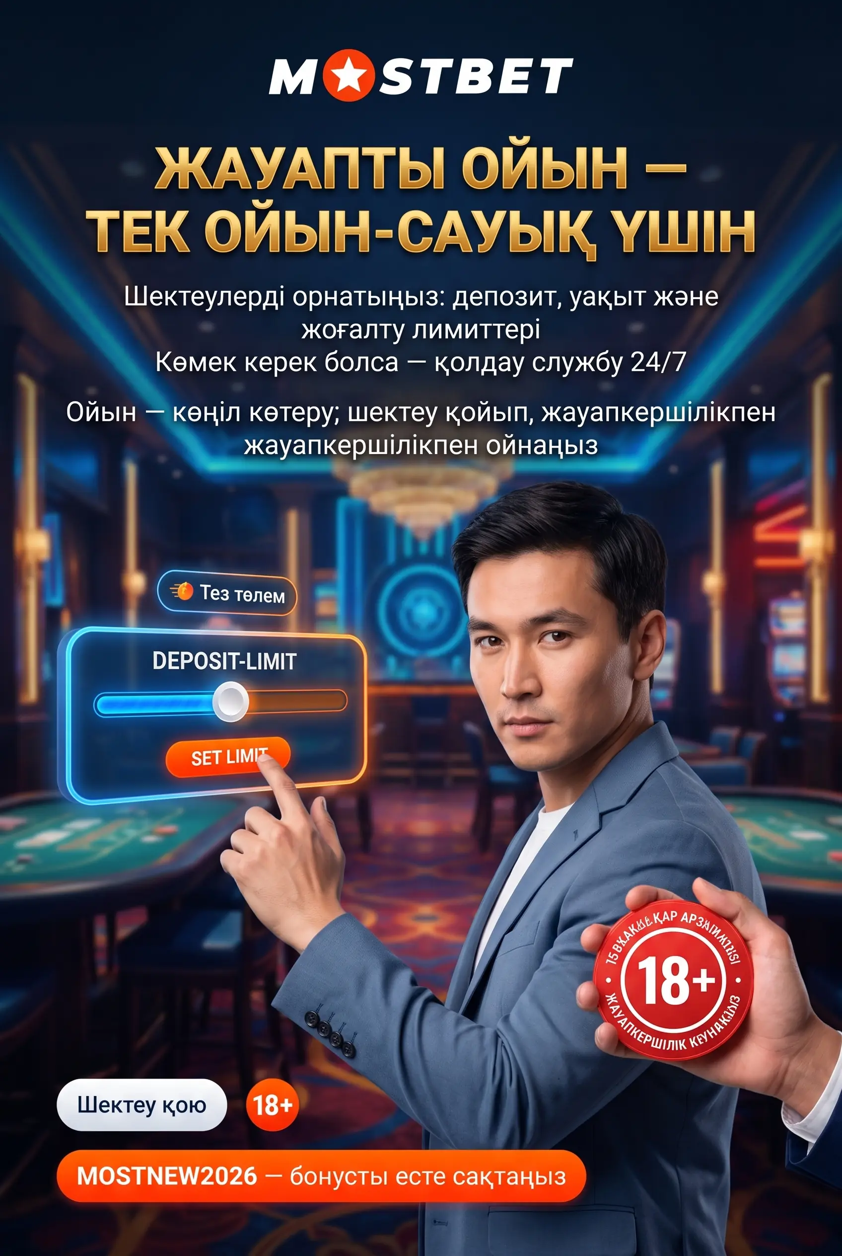 Жауапты ойын және 18 жас шектеуі